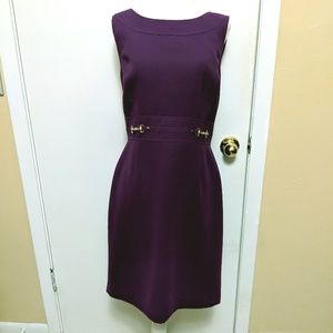 NWOT Plum and gold Sleeveless work dress elegant